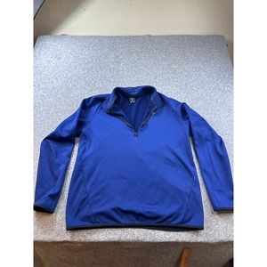 Men's XLARGE NIKE Dri-Fit BLUE Long Sleeve 1/4 Zip Pullover Sweater